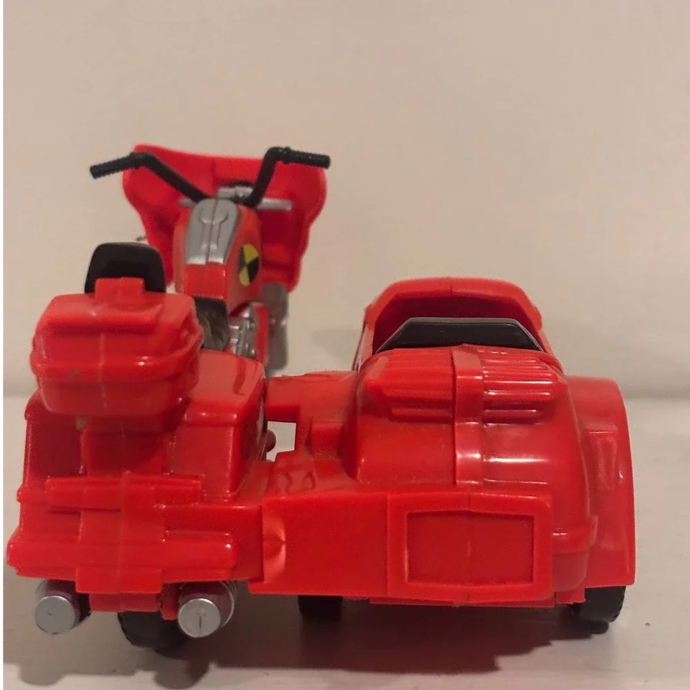 Tyco Incredible Crash Dummies Motorcycle with Sidecar Red Vintage Toy Good 1991